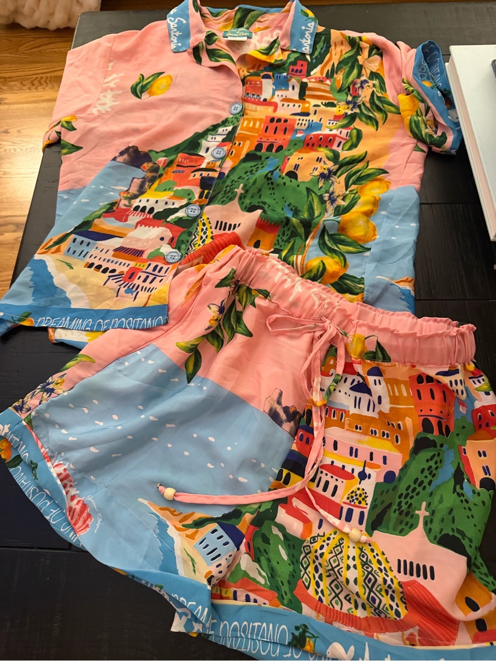 Antica Sartoria Capri by the Sea set - size S/M made in Italy resortwear